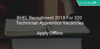 BHEL Recruitment 2018 Apply Offline For 320 Technician Apprentice Vacancies
