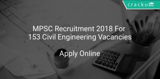 MPSC Recruitment 2018 Apply Online For 153 Civil Engineering Vacancies