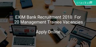 EXIM Bank Recruitment 2018 Apply Online For 20 Management Trainee Vacancies
