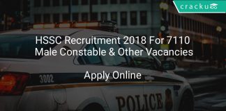 HSSC Recruitment 2018 Apply Online For 7110 Male Constable & Other Vacancies