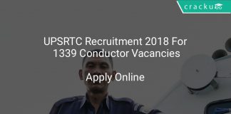 UPSRTC Recruitment 2018 Apply Online For 1339 Conductor Vacancies