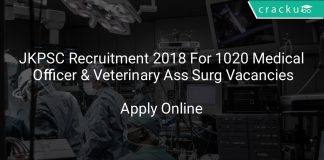 JKPSC Recruitment 2018 Apply Online For 1020 Medical Officer & Veterinary Assistant Vacancies