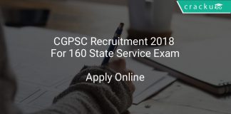 CGPSC Recruitment 2018 Apply Online For 160 State Service Exam