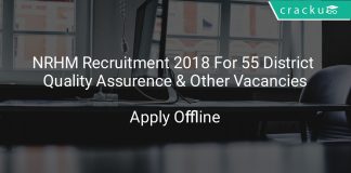 NRHM Recruitment 2018 Apply Offline For 55 District Quality Assurence & Other Vacancies