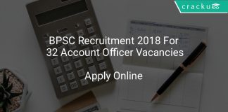 BPSC Recruitment 2018 Apply Online For 32 Account Officer Vacancies