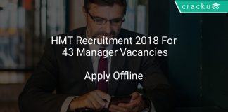 HMT Recruitment 2018 Apply Offline For 43 Manager Vacancies