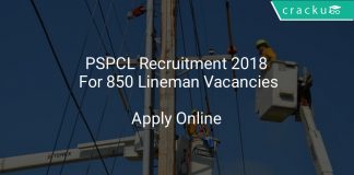 PSPCL Recruitment 2018 Apply Online For 850 Lineman Vacancies