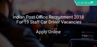 Indian Post Office Recruitment 2018 Apply Online For 19 Staff Car Driver Vacancies