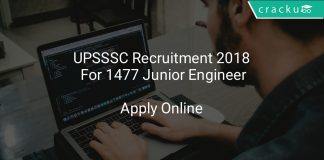 UPSSSC Recruitment 2018 Apply Online For 1477 Junior Engineer