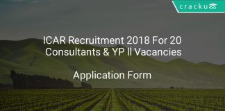 ICAR Recruitment 2018 Apply Offline For 20 Consultants & YP ll Vacancies