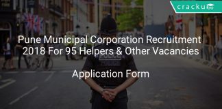 Pune Municipal Corporation Recruitment 2018 Application Form For 95 Helpers & Other Vacancies
