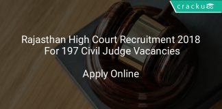 Rajasthan High Court Recruitment 2018 Apply Online For 197 Civil Judge Vacancies