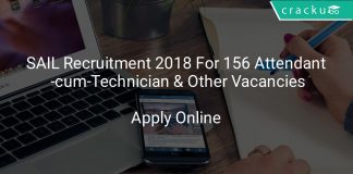 SAIL Recruitment 2018 Apply Online For 156 Attendant -cum-Technician & Other Vacancies