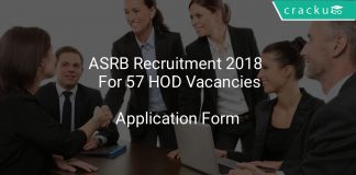 ASRB Recruitment 2018 Apply Offline For 57 HOD Vacancies