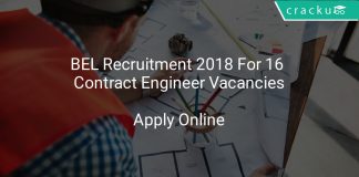 BEL Recruitment 2018 Application Form For 16 Contract Engineer Vacancies
