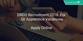 DRDO Recruitment 2018 Apply Online For 58 Apprentice Vacancies