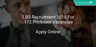 ILBS Recruitment 2018 Apply Online For 172 Professor Vacancies