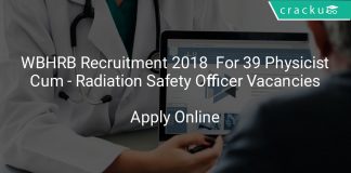 WBHRB Recruitment 2018 Apply Online For 39 Physicist - Cum - Radiation Safety Officer Vacancies