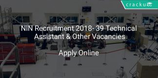 NIN Recruitment 2018 Apply Online For 39 Technical Assistant & Other Vacancies