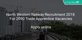 North Western Railway Recruitment 2018 For 2090 Trade Apprentice Vacancies