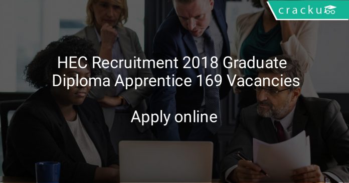 HEC Recruitment 2018 Graduate & Diploma Apprentice 169 Vacancies