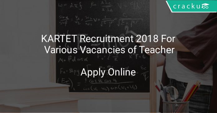 KARTET Recruitment 2018 Apply Online For Various Vacancies of Teacher