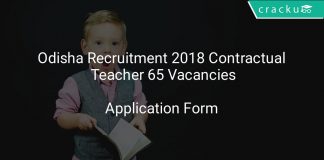 Odisha Recruitment 2018 Contractual Teacher 65 Vacancies