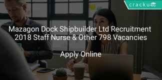 Mazagon Dock Shipbuilder Limited Recruitment 2018 Staff Nurse & Other 806 Vacancies
