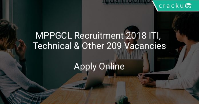 MPPGCL Recruitment 2018 ITI, Technical & Other 209 Vacancies