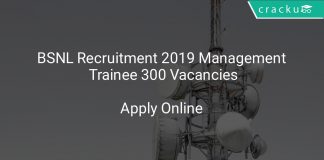 BSNL Recruitment 2019 Management Trainee 300 Vacancies