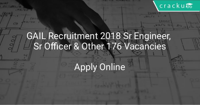 GAIL Recruitment 2018 Sr Engineer, Sr Officer & Other 176 Vacancies