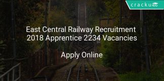 East Central Railway Recruitment 2018 Apprentice 2234 Vacancies