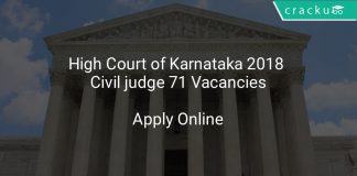 High Court of Karnataka 2018 Civil judge 71 Vacancies