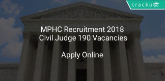 MPHC Recruitment 2018 Civil Judge 190 Vacancies