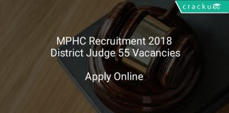 MPHC Recruitment 2018 District Judge 55 Vacancies