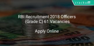 RBI Recruitment 2018 Officers (Grade C) 61 Vacancies