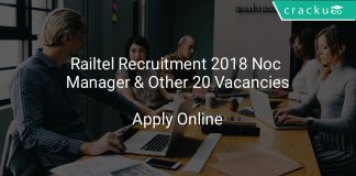 Railtel Recruitment 2018 Noc Manager & Other 20 Vacancies