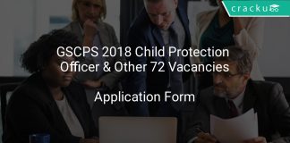 GSCPS Recruitment 2018 Child Protection Officer & Other 72 Vacancies