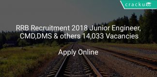 RRB Recruitment 2018 Junior Engineer, CMD, DMS & others 14,033 Vacancies