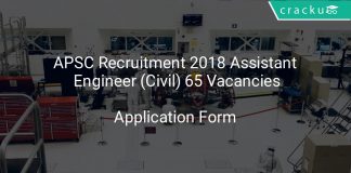 APSC Recruitment 2018 Assistant Engineer (Civil) 65 Vacancies