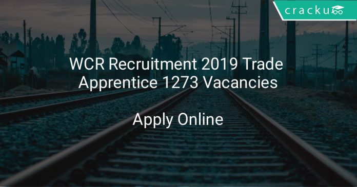 WCR Recruitment 2019 Trade Apprentice 1273 Vacancies