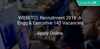 WBSETCL Recruitment 2019 Jr Engineer & Executive 143 Vacancies