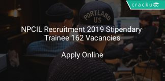 NPCIL Recruitment 2019 Stipendary Trainee 162 Vacancies