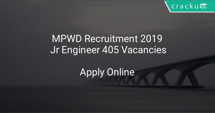 MPWD Recruitment 2019 Junior Engineer 405 Vacancies
