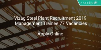 Vizag Steel Plant Recruitment 2019 Management Trainee 77 Vacancies