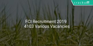 FCI Recruitment 2019 - 4103 Various Vacancies