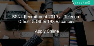 BSNL Recruitment 2019 Jr Telecom Officer & Other 198 Vacancies