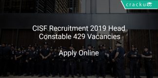 CISF Recruitment 2019 Head Constable 429 Vacancies