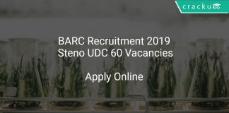 BARC Recruitment 2019 Steno UDC 60 Vacancies
