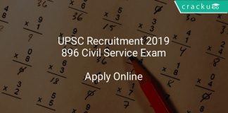 UPSC Recruitment 2019-896 Civil Service Exam